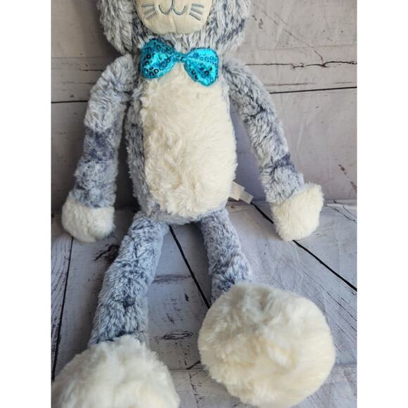 Cat Plush Gray Stuffed Animal Long Arms Legs 20 Inches - Picture 4 of 8